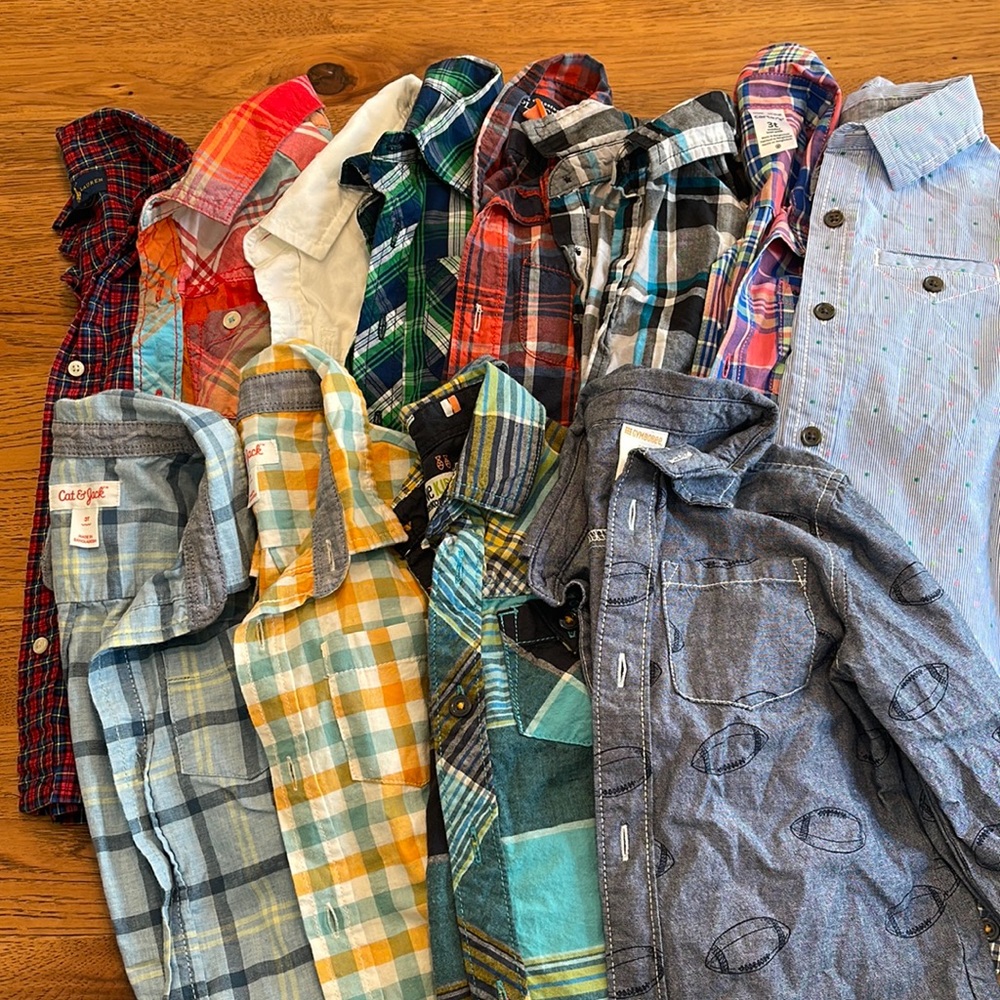 Boy collar long sleeve dress shirts
